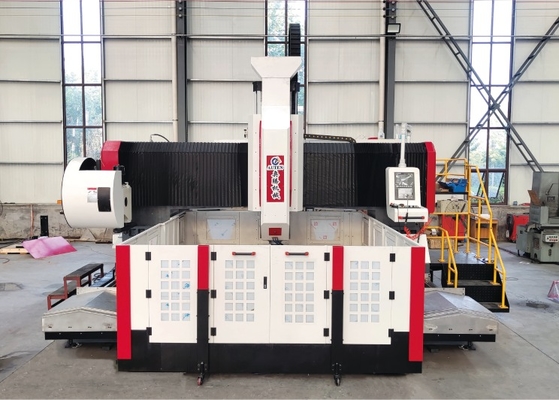 ความสูง gantry 800mm CNC gantry การแปรรูป Flange เครื่องเจาะแผ่น Spindle conical BT50