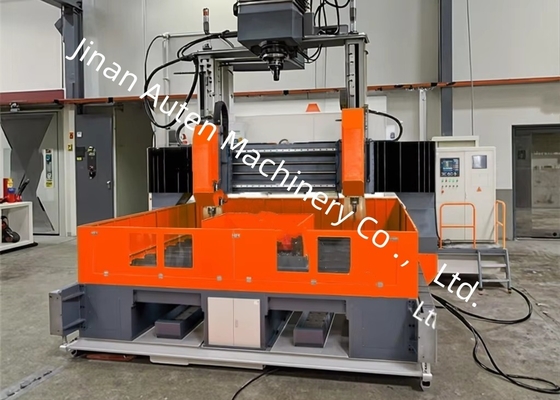 เครื่องเจาะแผ่น CNC อัตโนมัติ แรงหนีบ 7.5KN ร่อง T กว้าง 28 มม. กำลังไฟระบายความร้อน 0.45KW