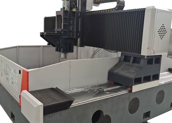 เครื่องเจาะหน้าแปลนเหล็กแผ่น CNC แบบ Gantry ดีไซน์ใหม่ เส้นผ่านศูนย์กลางการต๊าป M3-28
