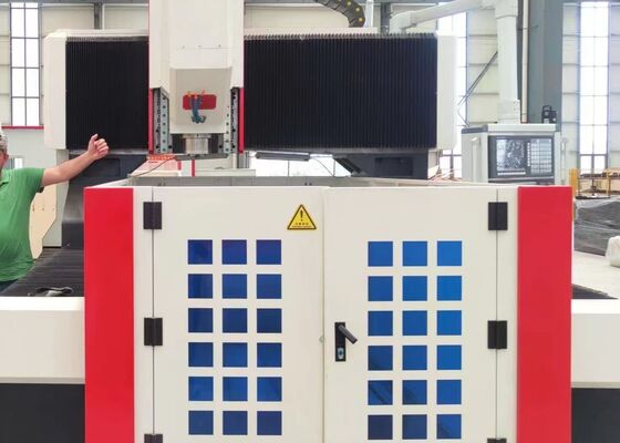 1200x1200mm ขนาดแผ่นเหล็ก Flanges การประมวลผล CNC เครื่องเจาะเจาะ 18mm T-Slot ความกว้าง