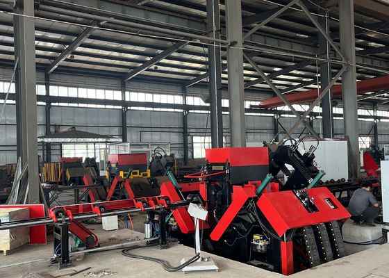 เครื่องจักรเจาะและปั๊มเหล็กฉาก CNC อัตโนมัติและมีประสิทธิภาพสูงสำหรับเหล็กฉากขนาดใหญ่