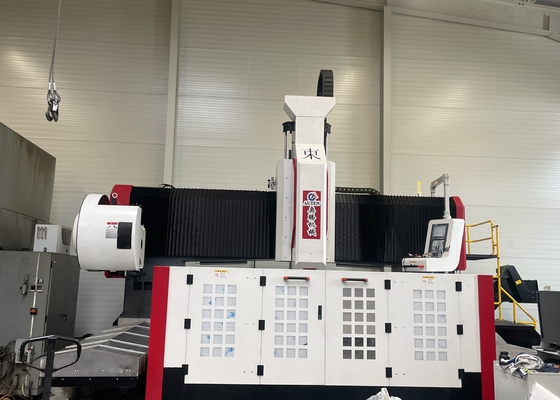 ความสูง gantry 800mm CNC gantry การแปรรูป Flange เครื่องเจาะแผ่น Spindle conical BT50