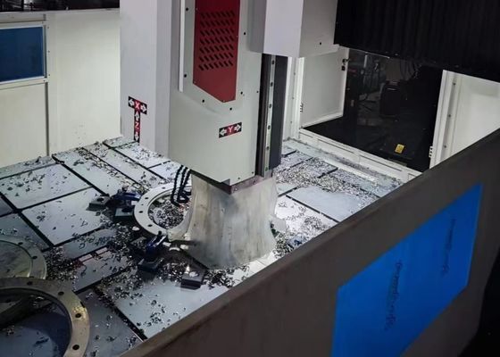 6000x3900x2700mm ขนาดรวม เครื่องเจาะโลหะ CNC Gantry 70mm กว้างเจาะสูงสุด