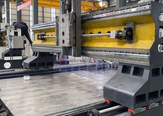 4000x4000mm ขนาดชิ้นงาน เครื่องเจาะโลหะแผ่น CNC 80mm กว้างเจาะสูงสุด