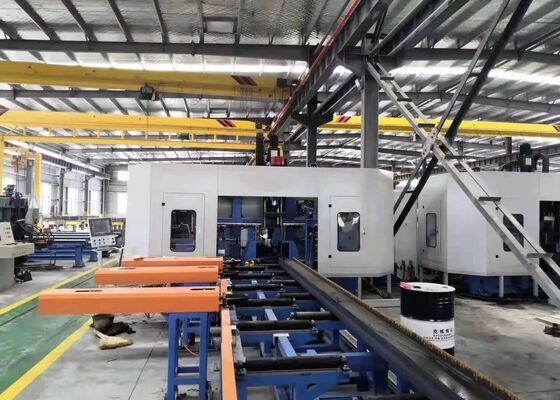 เครื่องเจาะ ตัด และเลื่อย H-Beam CNC 3 มิติ ความหนาชิ้นงาน 40 มม. กำลังไฟ 55KW