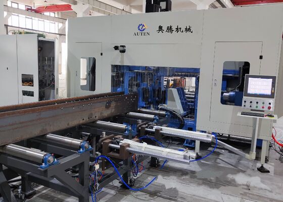 สายการผลิตใหม่สำหรับการเจาะ ตัด และกัดคานเหล็ก CNC สำหรับโครงสร้างเหล็ก H-Beam