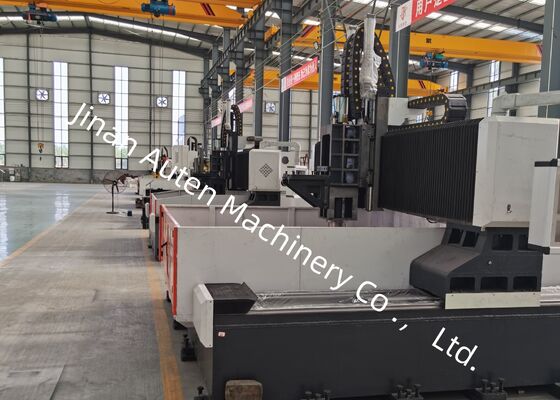 เครื่องเจาะหน้าแปลนเหล็ก CNC แบบ Gantry ขนาดชิ้นงาน 1200x1200 มม. กำลังมอเตอร์ 22KW