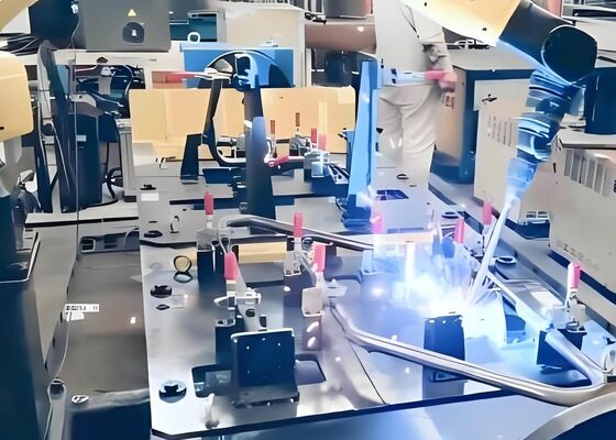 With Welding Torch Standard Robotic Welding Workstation In Engineering Machinery And Shipbuilding