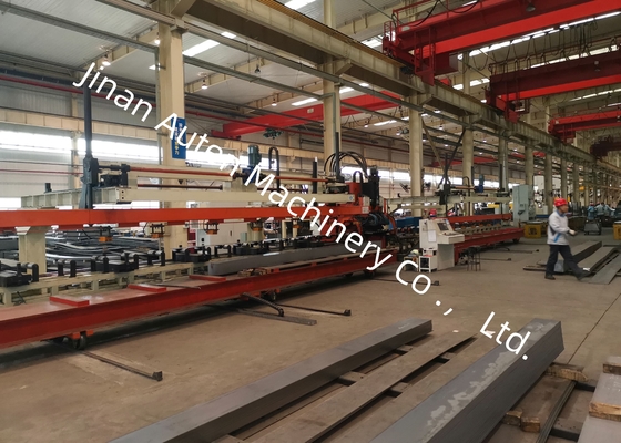 สายการผลิตเจาะ CNC คานรถบรรทุกหนา 3-6 มม. ความต้านทานแรงดึงวัสดุ 750Mpa