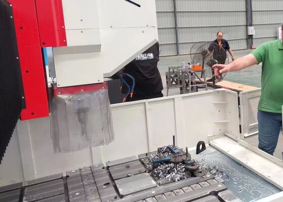 การผลิตพลังงานจากลม ใช้ Cnc Flange Plate Punching Milling Machine Line รุ่น PHD1212