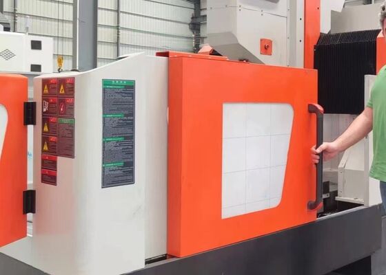 ใช้สําหรับแผ่นแผ่นท่อ Flanges เครื่องเจาะ Cnc 11KW พลังงานมอเตอร์ servo spindle