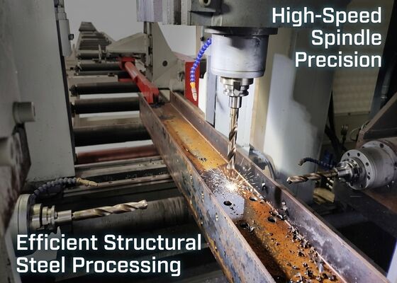 เครื่องประมวลผลรวม CNC H-Section Steel รุ่น BHD500/3 ความเร็วแกนหมุน 100~3000r/นาที