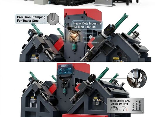 รูปแบบ JNC2532 Cnc Angle Steel Drilling Marking Processing Line พร้อมช่องอาหาร