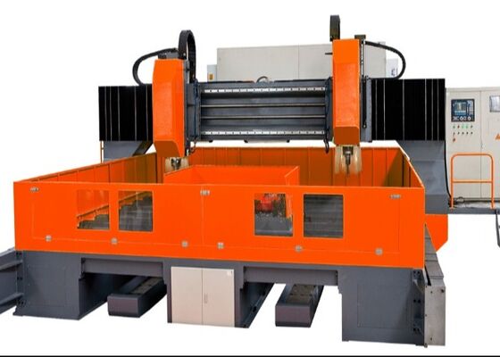 การใช้งานอุตสาหกรรม Gantry CNC เครื่องเจาะแผ่นและเครื่องบดด้วยเครื่องขนส่งชิป