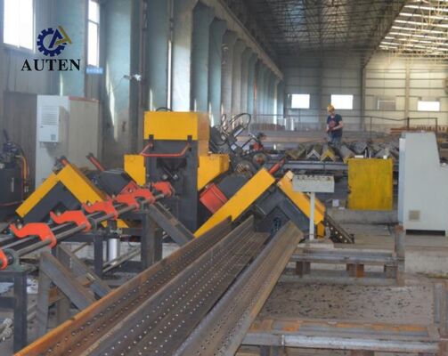 เครื่องเจาะและมาร์คเหล็กฉาก CNC ออกแบบพิเศษ ขนาดโดยรวม 34×8×3 ม.