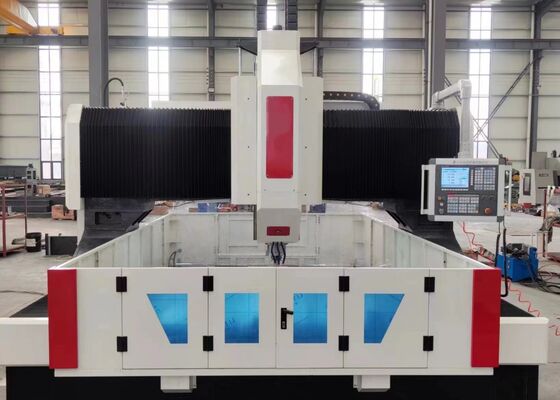 เครื่องเจาะและบดแผ่น CNC ความเร็วสูงแบบ Gantry ด้วยเครื่องขับเคลื่อนความแม่นยํา