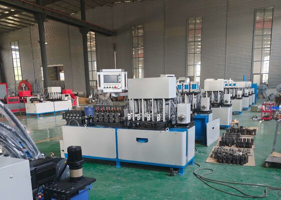 เครื่องขึ้นรูปวงแหวนเหล็กแบน CNC กระบอกเจาะ 125*30 มอเตอร์เซอร์โวป้อน 3KW