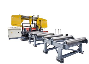 เครื่องเลื่อยสายพาน CNC สำหรับตัด H Beam ที่ใช้ในอุตสาหกรรมโครงสร้างเหล็ก